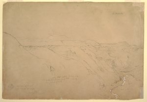 رسم، بركان بوريسيه وريو دي فيناغري، بوريسي، كولومبيا، أغسطس 1853 بواسطة كنيسة فريدريك إدوين