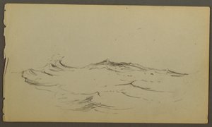 رسم، أمواج، ربما عام 1860 بواسطة كنيسة فريدريك إدوين