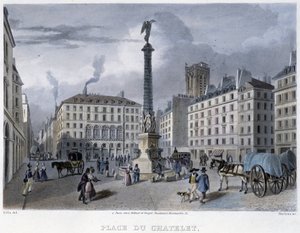 Place du Chatelet - في "" Paris en 1832 "بواسطة Martens
