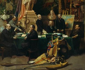 Jules Ferry (1832-1893) welcoming delegates of colonies in November 1892 بواسطة فريدريك ريجامي