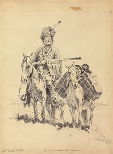 رجل جبلي قديم مع المهور 1888 بواسطة فريدريك ريمنجتون