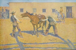 درسه الأول ، من كوليرز ويكلي ، حانة 1903 بواسطة فريدريك ريمنجتون