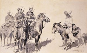رجال الدرك المكسيكيون يسألون الطريق ، 1890 بواسطة فريدريك ريمنجتون