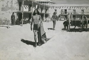 لا شيء سوى النظرات المبهجة التي أعقبت الخفاش ، حوالي عام 1900 (زيت على قماش) بواسطة فريدريك ريمنجتون