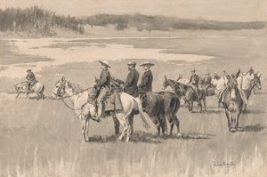 على رأس الماء - بورغس العثور على فورد ، كاليفورنيا. 1893. بواسطة فريدريك ريمنجتون