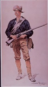 Spanish-American War 1898, US infantryman armed with Krag-Jorgensen magazine rifle