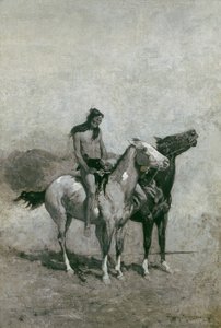 طارد الآكل ضحيته عبر مهره ، c.1900 بواسطة فريدريك ريمنجتون