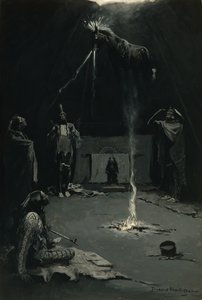 ذهاب حصان الطب (إله النار الهندي) 1897 بواسطة فريدريك ريمنجتون