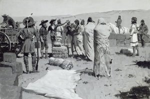 لوح المترجم عند الشباب حوالي عام 1900 بواسطة فريدريك ريمنجتون
