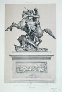 تمثال برناردو أوهيجينز (1776-1842) في سانتياغو ، تشيلي (ليتو) بواسطة فريدريك سوريو