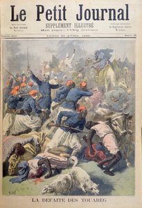 هزيمة الطوارق ، الغلاف الأمامي لـ &39;Le Petit Journal&39; ، 30 أبريل 1894