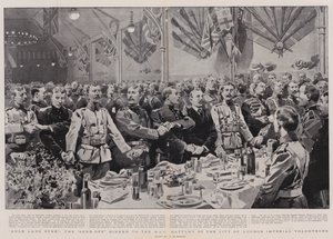 Auld Lang Syne ، عشاء الترحيل إلى بطارية HAC لمتطوعي الإمبراطورية في مدينة لندن بواسطة فريدريك دي هاينين