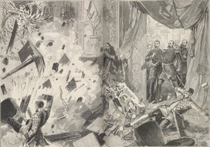 الإمبراطور ألكسندر الثاني بعد الانفجار مساء 17 فبراير 1880. بواسطة فريدريك دي هاينين