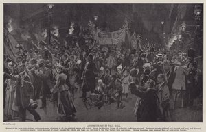 Ladysmith-Day في Pall Mall (litho) بواسطة فريدريك دي هاينين