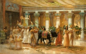 موكب الثور المقدس ، أبيس ، حوالي 1879 (زيت على قماش) بواسطة فريدريك آرثر بريدجمان
