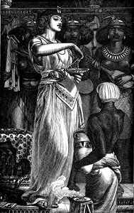 كليوباترا السابعة 69-30 قبل الميلاد ، ملكة مصر ، تذوب اللؤلؤ في النبيذ ، 1866