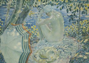 على البنك بواسطة Frederick Carl Frieseke