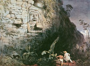 رأس إيتزام نا ، إيزامال ، يوكاتان ، المكسيك ، 1844 (ليثو ملون)