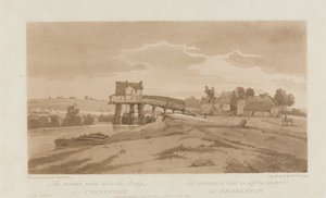 طاحونة المياه فوق الجسر في شارنتون 1803 ؛ اللوحة 20 من Views in Paris ، تتبع حجم إيمانويل للوحة B181.25.2629