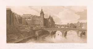 منظر لـ Pont au Change و Theatre de la Cite و Pont Neuf وسجن Conciergerie