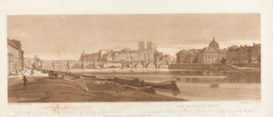 منظر لبورت نوف ، جزء من متحف اللوفر ، نوتردام وكلية الأمم الأربعة ، 1803 ؛ اللوحة 7 من Views in Paris ، تتبع حجم إيمانويل للوحة B1981.25.2616