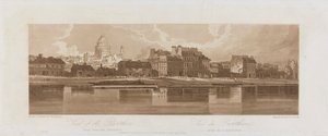 مناظر للبانثيون، مأخوذة من Arseal 1803؛ اللوحة 12 من مناظر في باريس، تتبع حجم إيمانويل للوحة 1981.25.2621