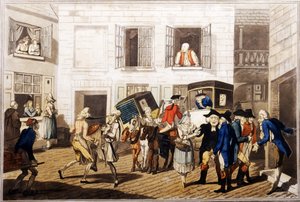 نزل يارد في كاليه ، حانة. بقلم ويليام هولاند ، لندن ، 1790 (ألوان مائية يدوية) بواسطة فريدريك جورج بايرون