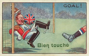 Bien Touche, Goal! (colour litho) بواسطة فريدريك جورج لوين