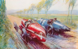 فاز فيليس نازارو بسباق الجائزة الكبرى لعام 1922 ، حيث تعامل مع واحدة من سيارات فيات الجديدة والسريعة جدًا (لون ليثو) بواسطة فريدريك جوردون (بعد) كروسبي