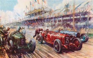 في سباق Grand Prix Ascari عام 1924 ، قاد Alfa Romeo السباق تقريبًا إلى النهاية ، لكنه خسر فقط لأن المحرك لن يُعاد تشغيله بعد التوقف (لون litho) بواسطة فريدريك جوردون (بعد) كروسبي