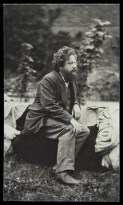 صورة شخصية لوليام موريس (1834-1896) بواسطة فريدريك هوليير (1837-1933) (صورة بني داكن) بواسطة فريدريك هوليير