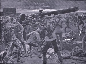 الهجوم على Gun Hill: فوجئ مدافع البحرية 47 ، من After Pretoria: The Guerilla War التي نشرتها Harmsworth Bros Limited ، 1901 بواسطة فريدريك جود وو