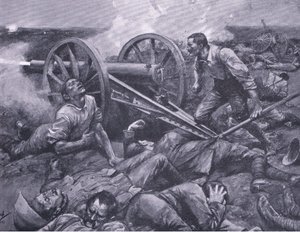 الدفاع عن Dewetsdorp: العمل بمفرده 15 مدقة ، التوضيح من بعد بريتوريا: حرب العصابات ، 1902 بواسطة فريدريك جود وو