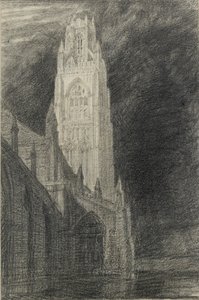دراسة لـ "St Botolph's، Boston" ، 1924 بواسطة فريدريك لاندسير مور غريغز