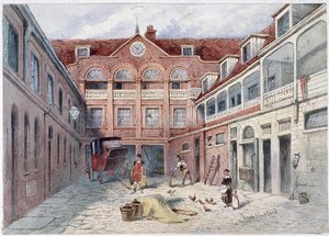 The Blue Boar Inn ، هولبورن ، لندن ، c1840