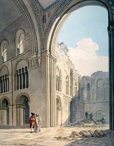 جوقة كنيسة القديس بارثولوميو العظيم أثناء الإصلاحات ، سميثفيلد ، مدينة لندن ، 1815