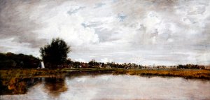 نهر ياري في ثورب ، بالقرب من نورويتش ، حوالي 1820-21 (زيت على قماش) بواسطة فريدريك ووترز واتس
