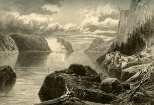 "Point Noir ، Trinity Rock ، و Cape Eternity ، Saguenay River" ، c1870.