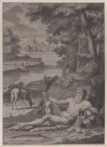 إله النهر في منظر طبيعي ، 1725.