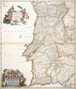 خريطة توضح البرتغال ، ج .1680