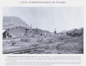 قناة Interoceanique De Panama (صورة b / w) بواسطة مصور فرنسي