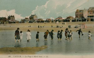 كايو ، الشاطئ عند المد المنخفض. تم إرسال البطاقة البريدية في 27 يوليو 1913. بواسطة مصور فرنسي