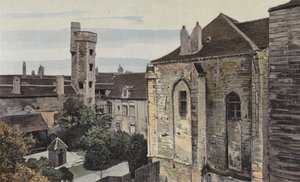 Chalon-sur-Saone أو Tour de l&39;Eveche أو du Doyenne بواسطة مصور فرنسي