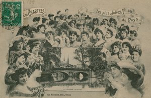 شارتر ، أجمل الفتيات في المنطقة. أُرسلت البطاقة البريدية عام 1913. بواسطة مصور فرنسي