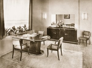 غرفة الطعام من Ensembles Mobiliers ، حانة. 1937. بواسطة مصور فرنسي