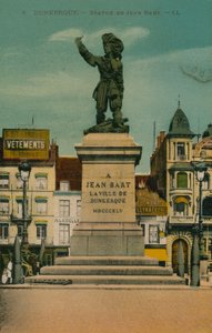 دونكيرك - تمثال جان بارت. أُرسلت البطاقة البريدية عام 1913. بواسطة مصور فرنسي