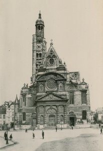 Eglise Saint-Etienne du Mont، Church of St Etienne du Mont (photogravure) بواسطة مصور فرنسي