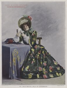 Emilie Mily-Meyer بدور Mademoiselle Lenormand في La Revue Retrospective (صورة ملونة)
