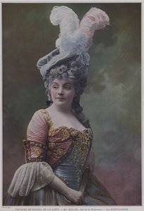 غابرييل ريجان في دور البطولة في La Montansier (صورة ملونة) بواسطة مصور فرنسي