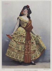 جورجيت ليبلان بدور كارمن ، 1899 (صورة ملونة)